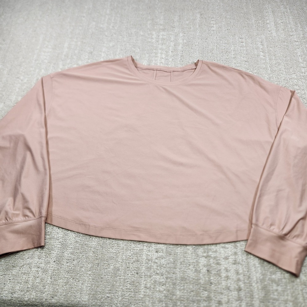 Lululemon Shirt Women XXL Muscle Love Long Sleeve Cropped Running Training Flowy